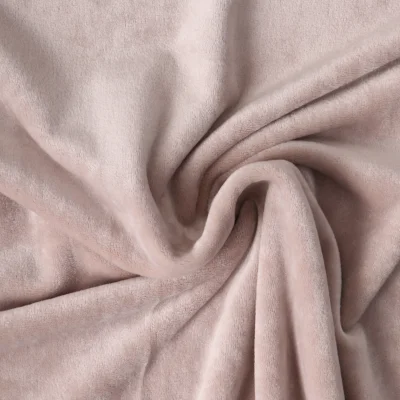 Tissu Velours d&#039;ameublement extensible Alcéa uni Beige - Par 10 cm