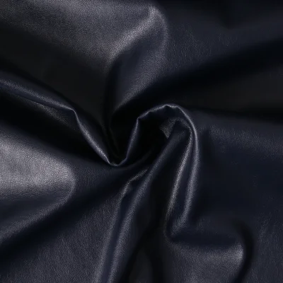 Tissu Simili Cuir Eliza Bleu marine - Par 10 cm