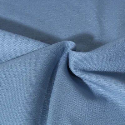 Tissu Toile Coton Canvas uni Mateo Bleu - Par 10 cm