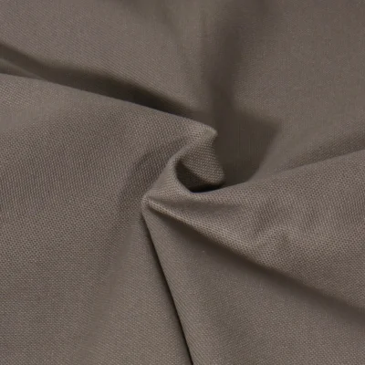 Tissu Toile Coton Canvas uni Mateo Gris anthracite - Par 10 cm