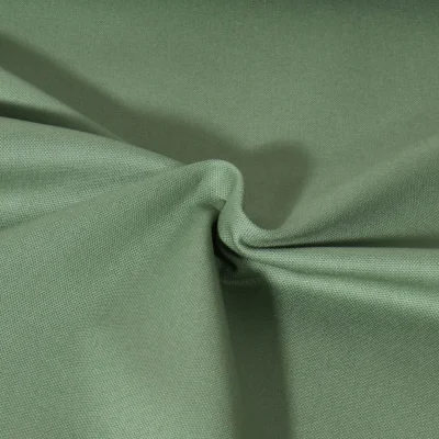 Tissu Toile Coton Canvas uni Mateo Vert olive - Par 10 cm