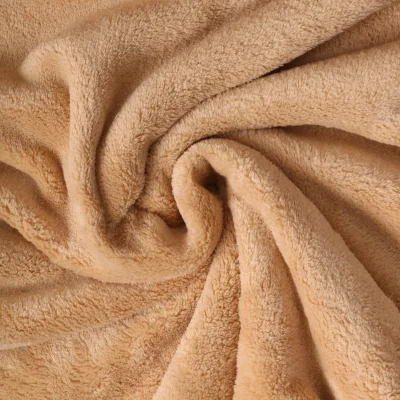 Tissu Doudou Nuvola uni Beige - Par 10 cm