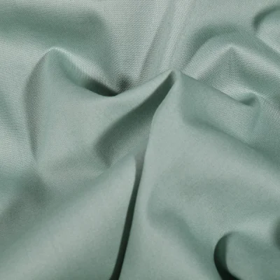 Tissu Popeline de coton Uni Vert d&#039;eau - Par 10 cm