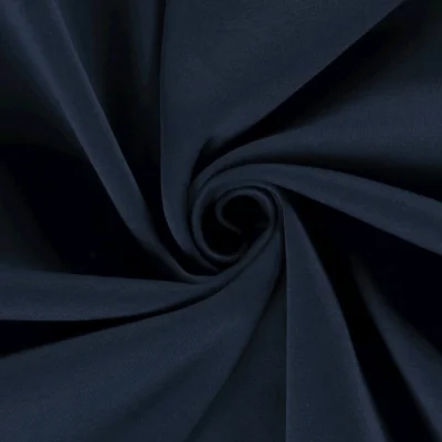 Coupon Tissu Molleton Sweat uni Bleu nuit - Coupon de 300 cm