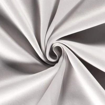 Tissu Molleton Sweat uni Gris Argent - Par 10 cm