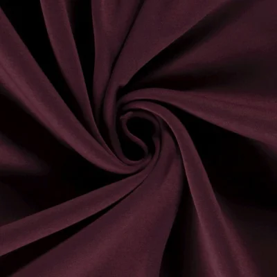Tissu Molleton Sweat uni Bordeaux foncé - Par 10 cm