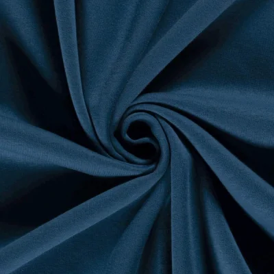 Tissu Molleton Sweat uni Bleu pétrole - Par 10 cm