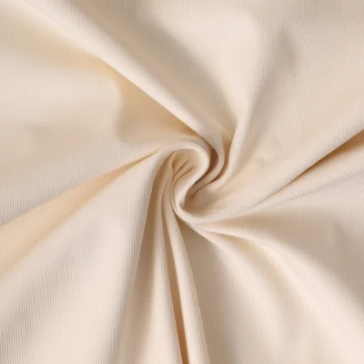 Tissu Velours milleraies Iséa uni Ivoire - Par 10 cm