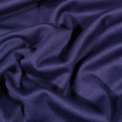 Tissu Jersey Milano uni Bleu foncé - Par 10 cm