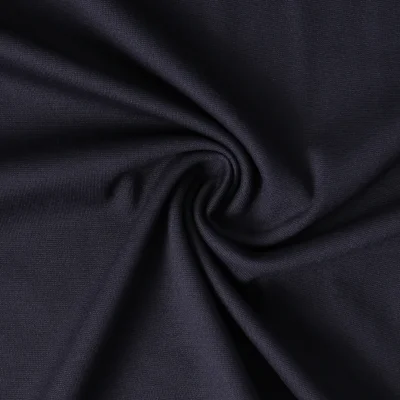 Tissu Jersey Viscose épais Lillia sur fond Bleu marine - Par 10 cm