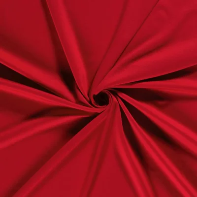 Tissu Jersey Viscose épais Romana uni Rouge - Par 10 cm