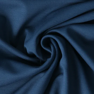 Tissu Jersey Viscose épais Romana uni Bleu canard - Par 10 cm