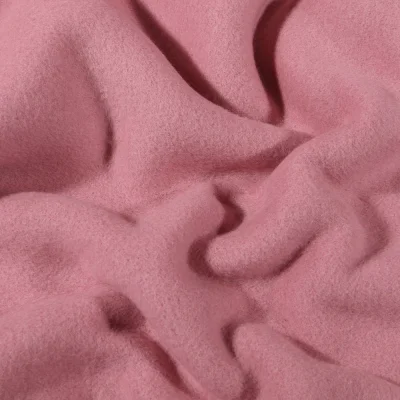 Coupon Tissu Polaire Coton uni  Vieux rose - Coupon de 20 cm