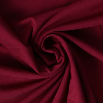 Tissu Jersey Viscose Modena uni Bordeaux - Par 10 cm