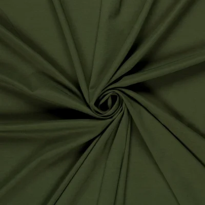 Tissu Jersey Viscose Modena uni Vert foncé - Par 10 cm