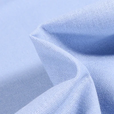 Tissu Viscose Lin uni Bleu layette - Par 10 cm