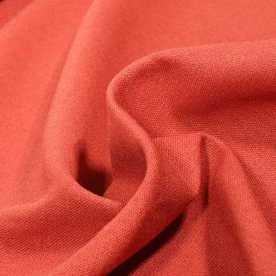 Tissu Viscose Lin uni Orange - Par 10 cm