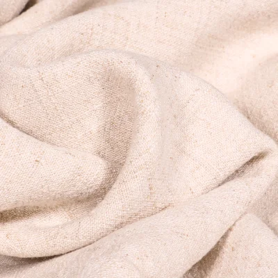 Tissu Viscose Lin lavé uni Naturel - Par 10 cm
