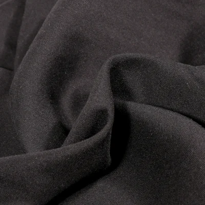 Tissu Viscose légère uni Noir - Par 10 cm