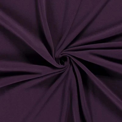 Tissu Sweat envers doudou uni Violet - Par 10 cm