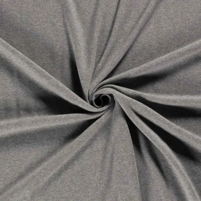 Tissu Sweat envers molletonné CosyMood uni Gris - Par 10 cm