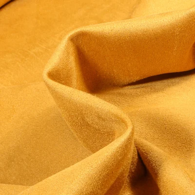 Tissu Suédine Scuba Emmy sur fond Jaune - Par 10 cm