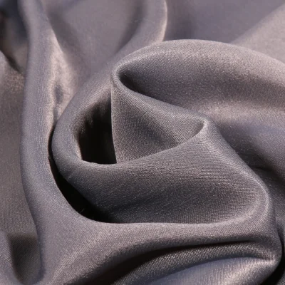 Tissu Viscose satiné uni Dimara Gris - Par 10 cm