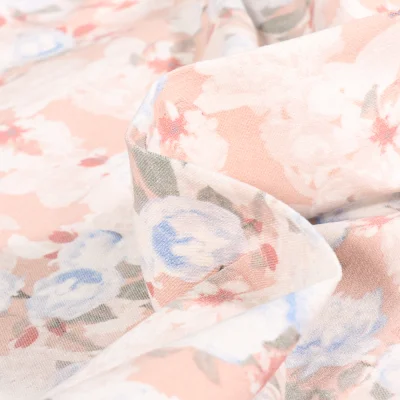 Tissu Bengaline Lana sur fond Blanc - Par 10 cm