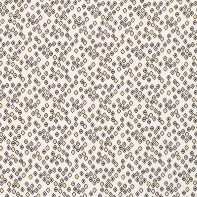 Tissu Viscose imprimé Diamonds sur fond Blanc - Par 10 cm