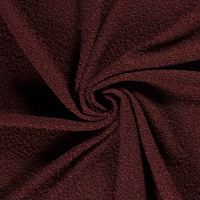 Tissu Fausse fourrure Bouclette Daphné uni Bordeaux - Par 10 cm