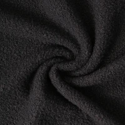 Tissu Fausse fourrure Bouclette Daphné uni Gris anthracite - Par 10 cm