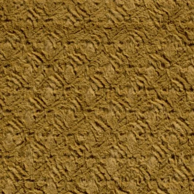 Tissu Fausse fourrure tout doux Llario sur fond Ocre - Par 10 cm
