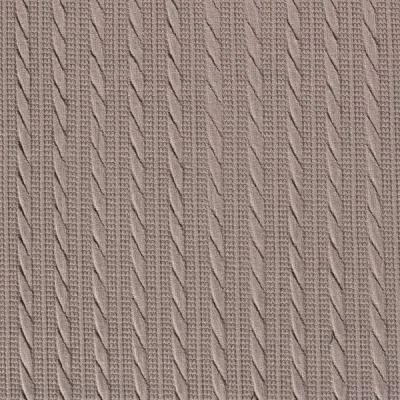 Tissu Maille torsadé en relief uni Taupe - Par 10 cm