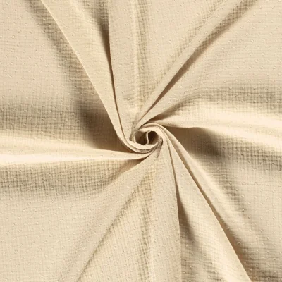Tissu Double gaze Plumetis uni Ecru - Par 10 cm
