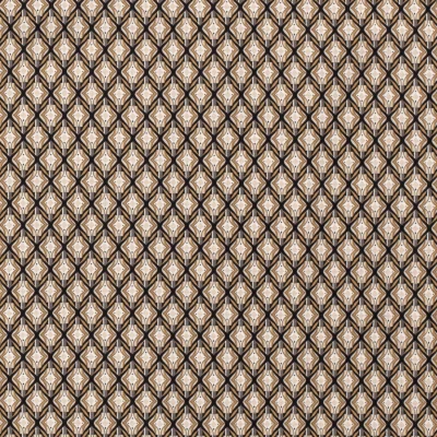 Tissu Bengaline Viscose motifs abstraits sur fond Noir - Par 10 cm