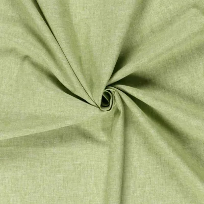 Tissu Lin et coton uni Verona Vert citron - Par 10 cm