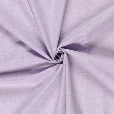 Tissu Lin et coton uni Verona Lilas - Par 10 cm