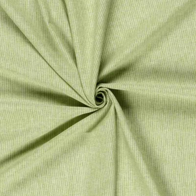 Tissu chambray coton uni Siena Vert citron - Par 10 cm