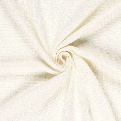 Tissu Tweed Charlotte uni Blanc cassé - Par 10 cm