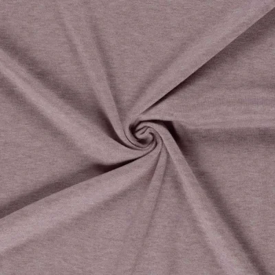 Tissu Maille Jersey Viscose chiné sur fond Mauve - Par 10 cm