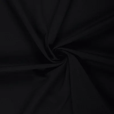 Tissu Jersey piqué lourd de viscose James uni Noir - Par 10 cm