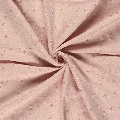 Tissu Jean Denim Adèle effet vieilli sur fond Vieux rose - Par 10 cm