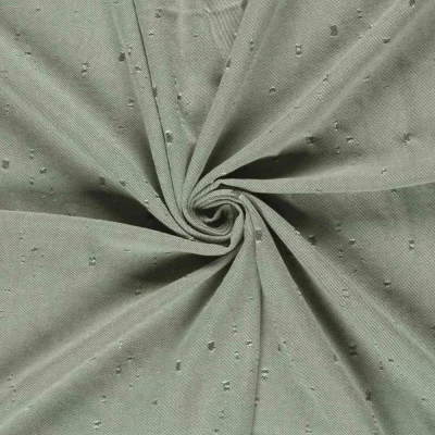 Tissu Jean Denim Adèle effet vieilli sur fond Vert olive - Par 10 cm