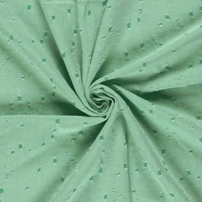 Tissu Jean Denim Adèle effet vieilli sur fond Vert - Par 10 cm