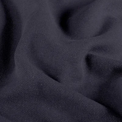 Tissu Toile Canvas d&#039;ameublement uni Bleu marine - Par 10 cm