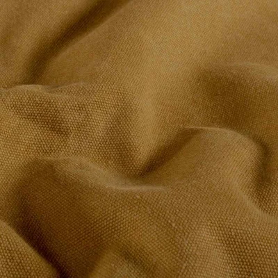 Tissu Toile Canvas d&#039;ameublement uni Ocre - Par 10 cm