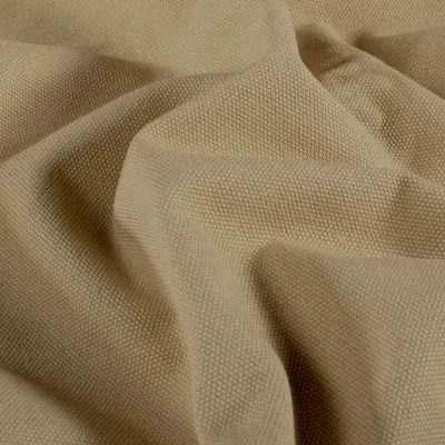 Tissu Toile Canvas d&#039;ameublement uni Beige - Par 10 cm