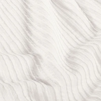 Tissu Jersey Bord Côte stretch Romy uni Blanc cassé - Par 10 cm