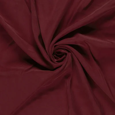 Tissu Viscose Twill extensible uni Bordeaux - Par 10 cm