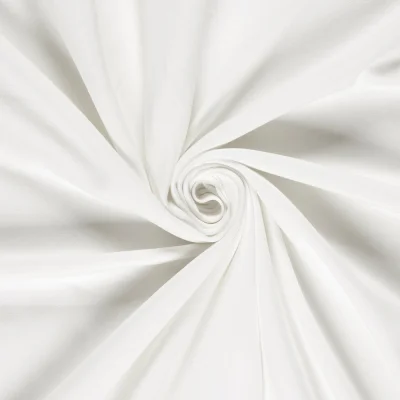 Tissu Jersey Coton épais uni Blanc cassé - Par 10 cm